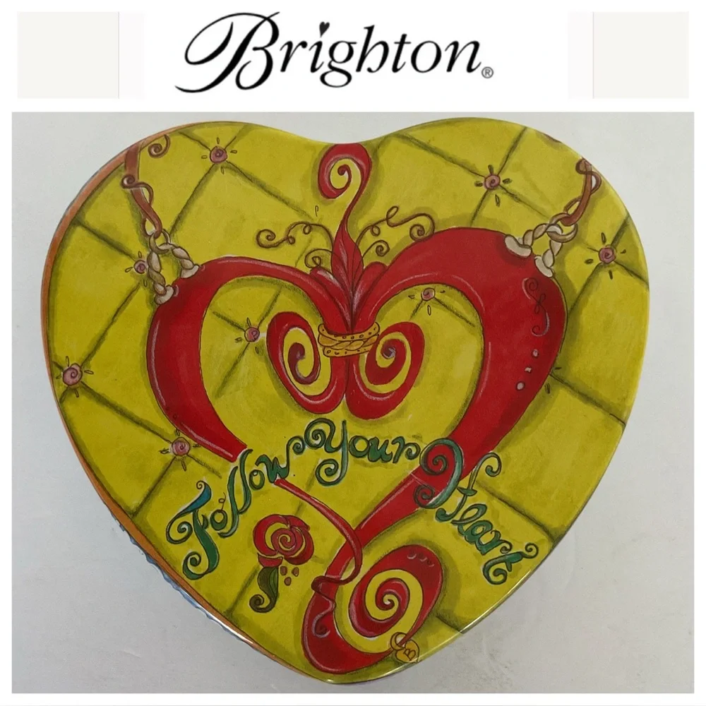 Brighton Jewelry Trinket Jewelry Large Storage Heart Tin